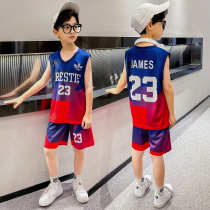 Children suit boys basketball uniforms 2022 new summer Korean version handsome boy sports vest two sets