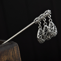 Vintage Hair Accessories Simple Empty Water Drops Miao Silver Classic Hair Strips Shake Happy Festival Gift for Women