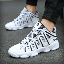 Mens shoes white shoes sports and leisure canvas junior high school students 14 years old 16 white white running 13 big children teenagers