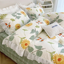 Han Style Bed Four Pieces Of Pure Cotton Full Cotton Linen Quilt Cover Four Pieces Of Covered Lace Quilt Cover Brief Dingirl Bed Goods