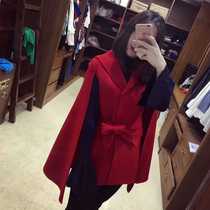 High-end pure hand sewn double-sided cashmere large cloak cloak to figure out to process the tailored double-sided jacket