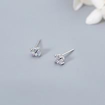 S925 sterling silver earrings female Korean Gold Star earrings cute universe fashion mini basic earrings temperament