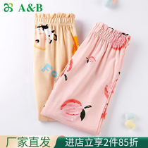 ab underwear summer new girl casual pants baby mosquito trousers outside wearing trousers for childrens thin pants Q320