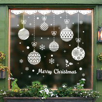 Christmas festival snowflake snow scene wall stickers shopping mall window glass stickers decorative door stickers scene layout stickers