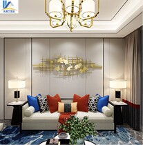 Modern light luxury metal home wall decoration living room sofa background wall decoration wall wall decoration wrought iron pendant