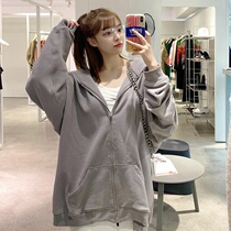 FOG FEAR OF GOD gray Tide brand High Street lazy wind zipper cardigan jacket hooded sweater man ins