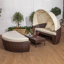 Outdoor furniture Birds nest bed Creative bed Round pool lounger Outdoor Bagua Birds nest sofa Garden courtyard Beach