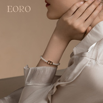 EORO pearl bracelet niche design jewelry womens simple retro light luxury personality high-end sense hand jewelry best friend bracelet