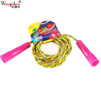 Pendant Card Jumping Rope Pvc Rubber Cotton Glue Jump Rope Children Students Sports Exercise Plastic Crystal Seven Colorful Weave Jump Rope