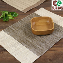 Japanese handmade Ramie environmentally friendly placemats double fabric cotton and linen heat insulation mat simple creative kitchen western table mat