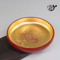 Japan Co Ltd Foil Ichisaku Resin lacquerware Tea bowl Sheng Bowl Japanese Kanazawa foil fruit bowl Tea Ceremony zero match