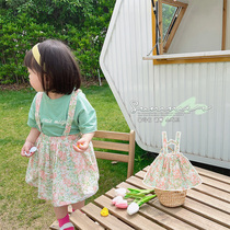 SASAs meatball sister Jue Mei floral strap skirt comes with filters