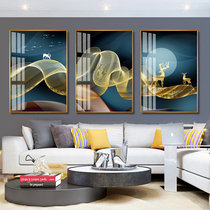 Abstract elk Nordic Crystal porcelain decorative painting modern simple living room sofa background wall mural bedroom hanging painting