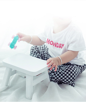 Solid Wood small stool adult home bench creative shoe stool childrens foot treadmill living room coffee table square stool