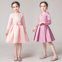 Childrens Gown Princess Skirt Tug Tail Fluffy Yarn Flowers Boy Ocean Gas Little Girl Model Walking Show Girl Piano out of service