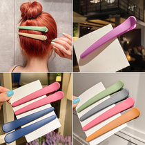 Korean hair card duck-bill clip edge clip simple banghai clip matte color dream jelly girl resin clip hairclip