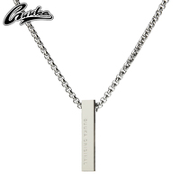 GUUKA Tide brand 2021 new mens necklace men and women rectangular pendant niche Hip Hop couple gift pendant