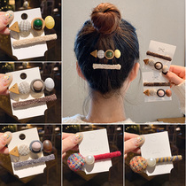 Net red ins hairclip back of the head temperament side clip bangs small hair card Korean hair accessories girl hair card headgear clip