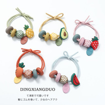 Inssen fruit color head rope female cute girl tie hair rubber band Hairband high elastic hair rope rubber band