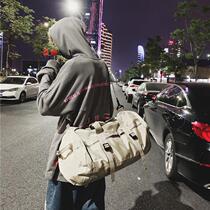 Tide brand canvas travel bag mens handnet red luggage bag womens short distance large capacity Light Yoga Sports Fitness Bag