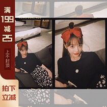 Mrs. Qian Little Daisy Embroidery Short Sleeve T-Shirt Women 2020 Summer Loose base shirt Lay Couple Blouse