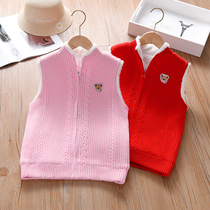 Girls waistcoat Autumn Winter Knit Plus Fluffy Clothing Lamb Wool Winter Outwear Foreign Air Fashion Wool Velvet Vest