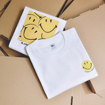 (Lucky smile) Migaoge original 230g cotton plain print short sleeve T-shirt couple breathable half sleeve