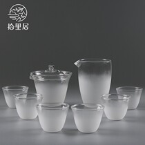 ten livable creative utiliturian tea suit complete set of simple heat resistant glass tea tea lid bowl upscale tea set courtesy box