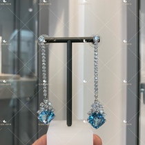 Canada direct mail SW blue rhinestone earring temperament all-match ear wire