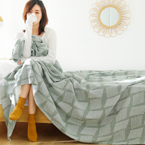 Pure cotton gauze three-layer soft single double towel quilt blanket Summer cool quilt couple adult cotton sleeping blanket quilt