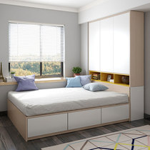 Tatami plate bed wardrobe combination custom simple modern bedroom wardrobe combination double bed storage bed