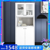 Nordic modern simple bookcase Foyer storage locker with glass door display cabinet Bookcase File cabinet Wine cabinet