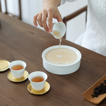 Kung Fu tea accessories pot mat teapot mat ceramic pot tea residue tea water storage dry brewing table tea ceremony zero match