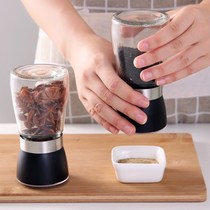 Seasoning tank Sprinkle material Durable seasoning Rotary black pepper grinder Crush glass pepper grinder Manual