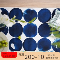 Draft Independent Design Nordic ins Homestay Ink Dot Blue TV Cabinet Tea Table Cover Cloth Customizable Table Flag