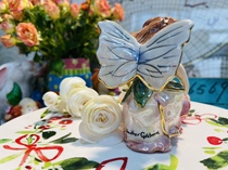 Foreign trade export ceramic ornaments bluesky fairy blue early pearl glaze forest fairy lily flowers