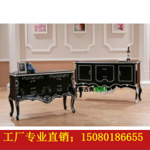 Modern European-style sideboard entrance neoclassical hotel porch cabinet solid wood Hall cabinet club decoration cabinet shoe cabinet