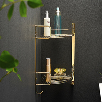 Layer bathroom shelf triangle wall-mounted toilet corner storage rack Nordic Golden creative shelf