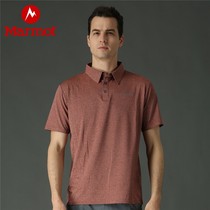 (Ole discount) Marmot Groundhog sports outdoor men moisture absorption quick-drying lapel T-shirt polo shirt