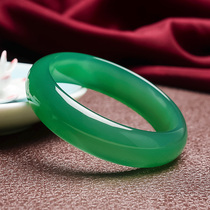 Natural jade bracelet womens Brazilian agate bracelet chalcedony Emperor green jade bracelet for mother love gift