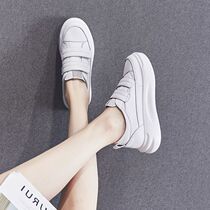 Velcro small white shoes women 2019 autumn latest basic Joker Korean version of thick soled casual board shoes ins tide