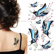 Waterproof tattoo sticker with small fresh and cute colorful insect HM410 blue butterfly