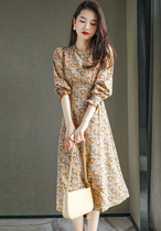 JOLIMENT comes with French style belongs to low-key small blooming Platycodon undercut floral dress female