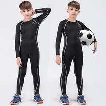 Childrens tights Training suit Long-sleeved football suit Sports suit Boys primary school basketball suit Autumn and winter bottom