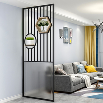 Entrance Changhong Tempered Glass Partition Iron Art Modern Home Screen Light Lavish Living Room Nordic Hand Wash Terrace Xuanguan