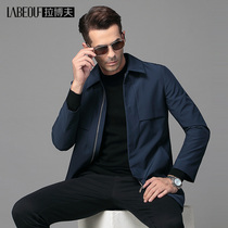 Labov Wind Jersey Male Middle Aged In a Overturned Collar Anti-Burn Jacket Free handling Fall Leisure Mens Jacks