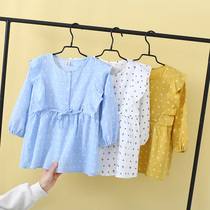 Girl autumn 2021 New Baby tide childrens clothing childrens long clothes Korean version of childrens foreign style printing casual wear