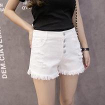 Hot pants broken pants social street wear adult solid color sweet girl Street shoot beach shorts cowgirl