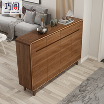 Entering the living room entrance hall cabinet shoe cabinet home door solid wood frame new Chinese balcony storage cabinet modern simple entrance hall