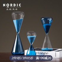 Modern simple glass hourglass ornaments home living room desktop accessories ornaments creative time Hourglass Timer